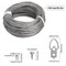 Picture Hanging Kit - 100 Feet Stainless Steel Hanging Wire, 60 Pcs D Ring Picture Hangers with Screws and 60 Pcs Aluminum Crimping Loop Sleeve for Hanging Paintings Photos